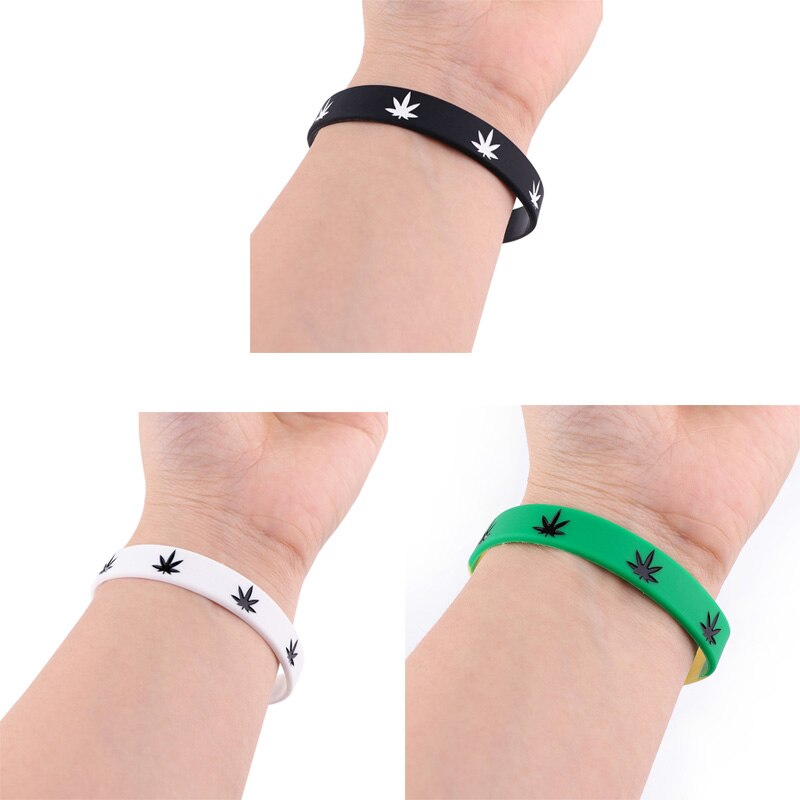 J3386 Ahorn Blatt Silikon Armbinde Einfache Wasserdichte Sport Armbinde Modeschmuck Zubehör für Männer Frauen