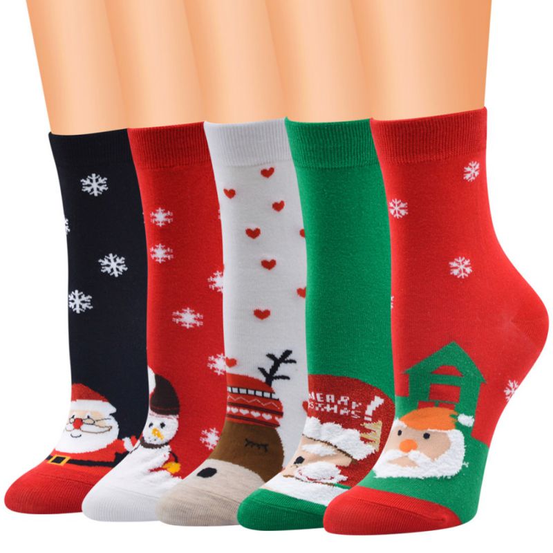Christmas Autumn Winter Warmer Socks Cute Cartoon Socks For Unisex Leisure Comfortable Middle Tube Socks