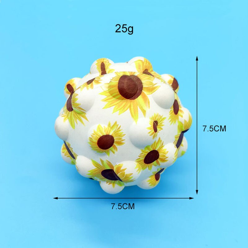 Pop Stress Ball Fidget Toy with Printed Pattern 3D Silicone Push Bubble Stress Anti-Anxiety Squeeze Sensory Bubbles Popping: 7