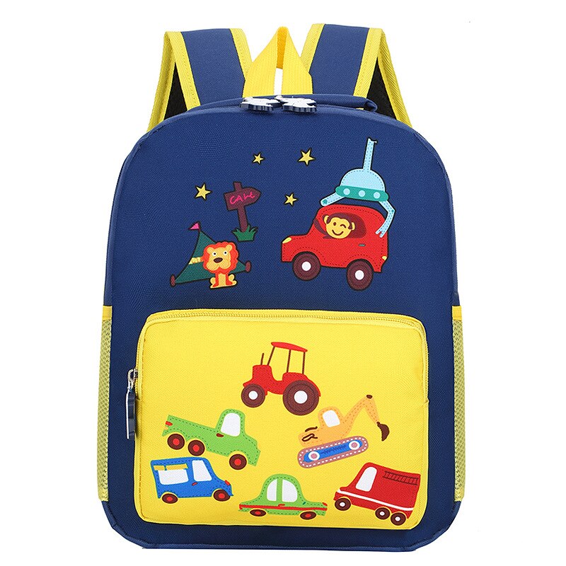 Neue freundlicher Auto Quaddel Karikatur Schule Taschen Jungen Leichte Druck Rucksack Für freundlicher Wasserdichte Bagpack Mädchen Bookbag Mochila: Gelb