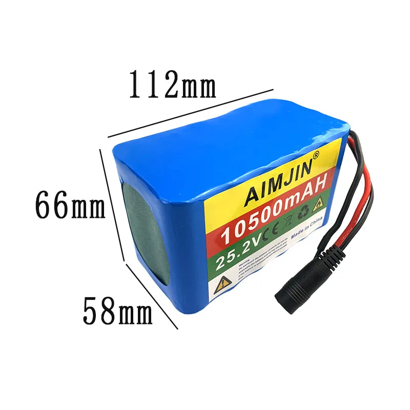 100% 24V 10Ah 6S3P 18650 Batterij Lithiumbatterij 25.2v 10000mAh Elektrische/Li-ion Batterij + Oplader
