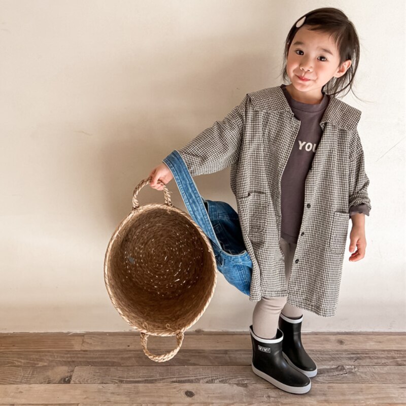 HoneyCherry Spring 2022 new girls long shirt jacket kids bluse baby girl maglie a manica lunga