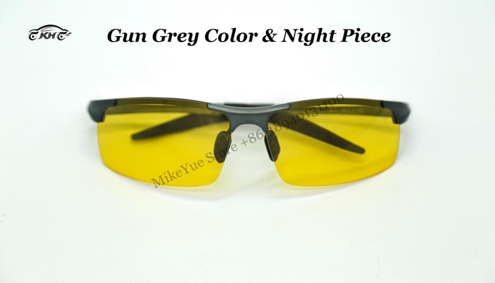AKH Night Driving Glasses for Night Glasses Polarized HongKong Famous Brand KH Night Vision Male Sunglasses Driver Goggles: Gray