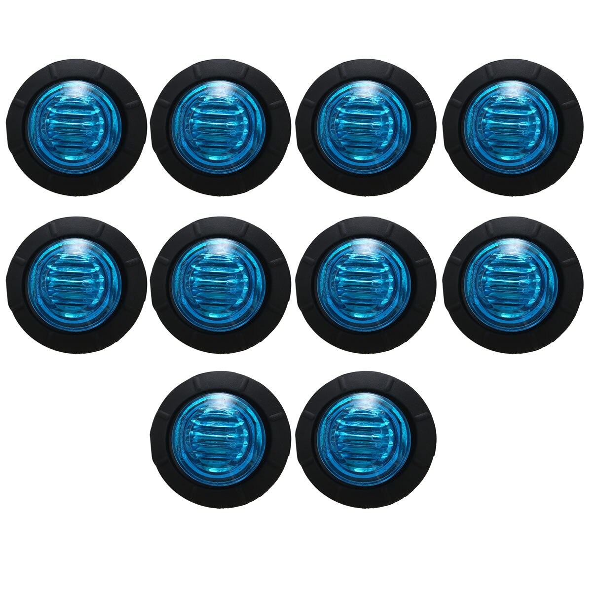 10pc 12V Round 3/4" Blue LED Clearance Side Marker Light For Car Auto Truck Trailer Lamp DIY Accessories Parts