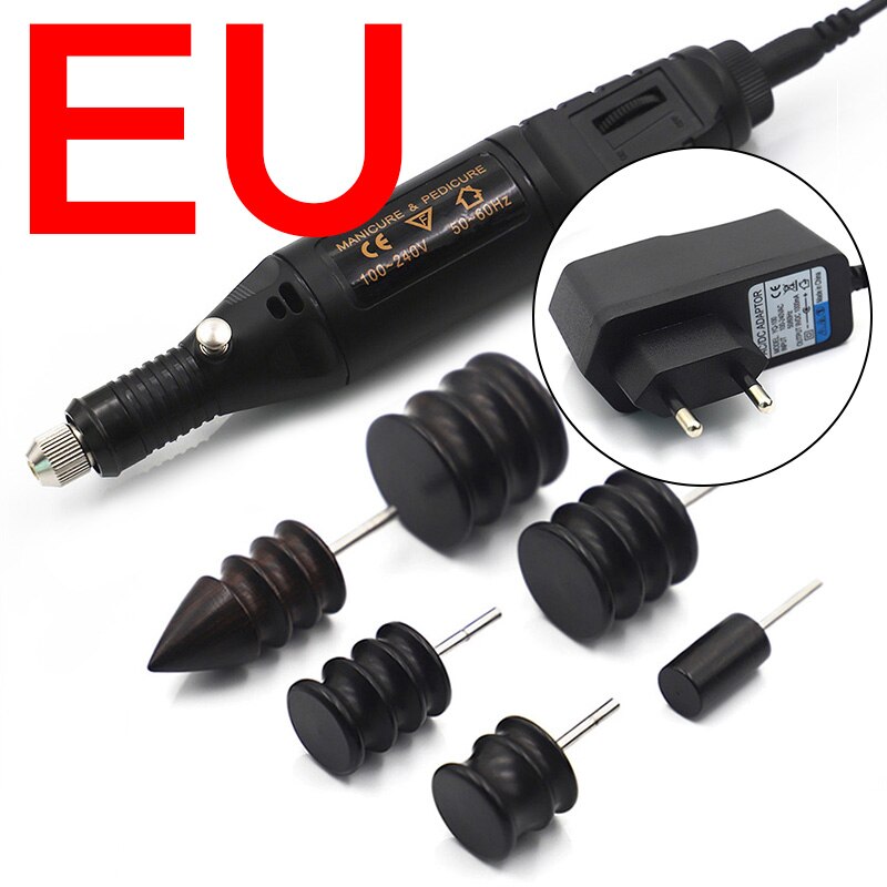 DIY Leather Grinding Tools Mini Portable Drill Versatile Polishing Machine Bits Tools Kit Purple Sandalwood Grinding Head Suit: Polishing set 2