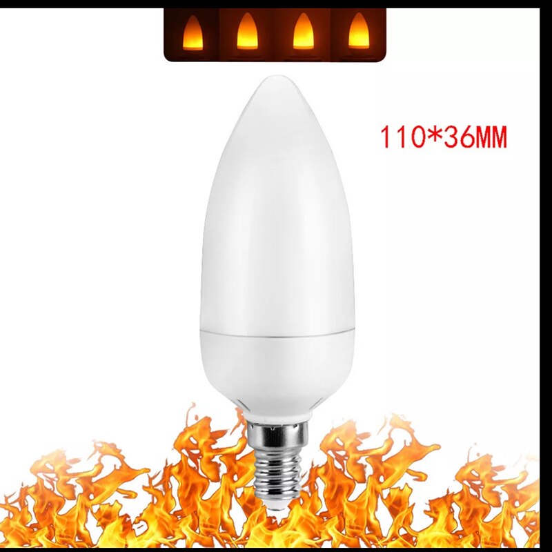 Led Simulated Flame Bulb 5W 9W 15W E14 E27 B22 85-265V Luces Home Electronic Accessories Flame Lamp Flame Effect Bulbs Lampada: 5W 1 Mode / E14
