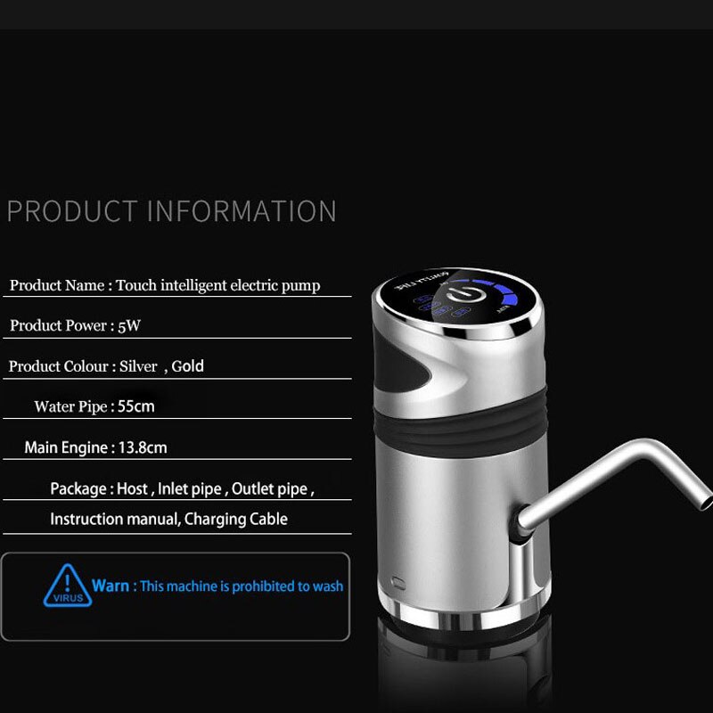 Usb opladning automatisk vanddispenser vandhane bærbar intelligent berøringsvand vandhanen vand drikke maskine vand pumpe enhed