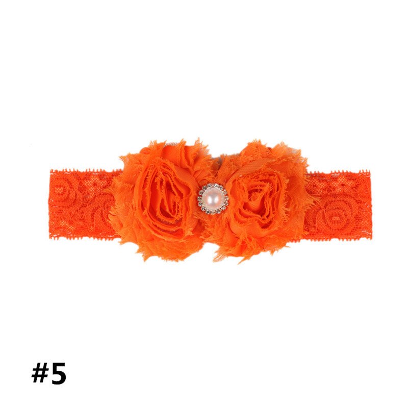 Baby Mooie Hoofdband Tulband Bloem Parel Boog Pasgeboren Meisjes Hoofdbanden Elastische Kids Peuter Haarband Prinses Haar Accessoires: 05