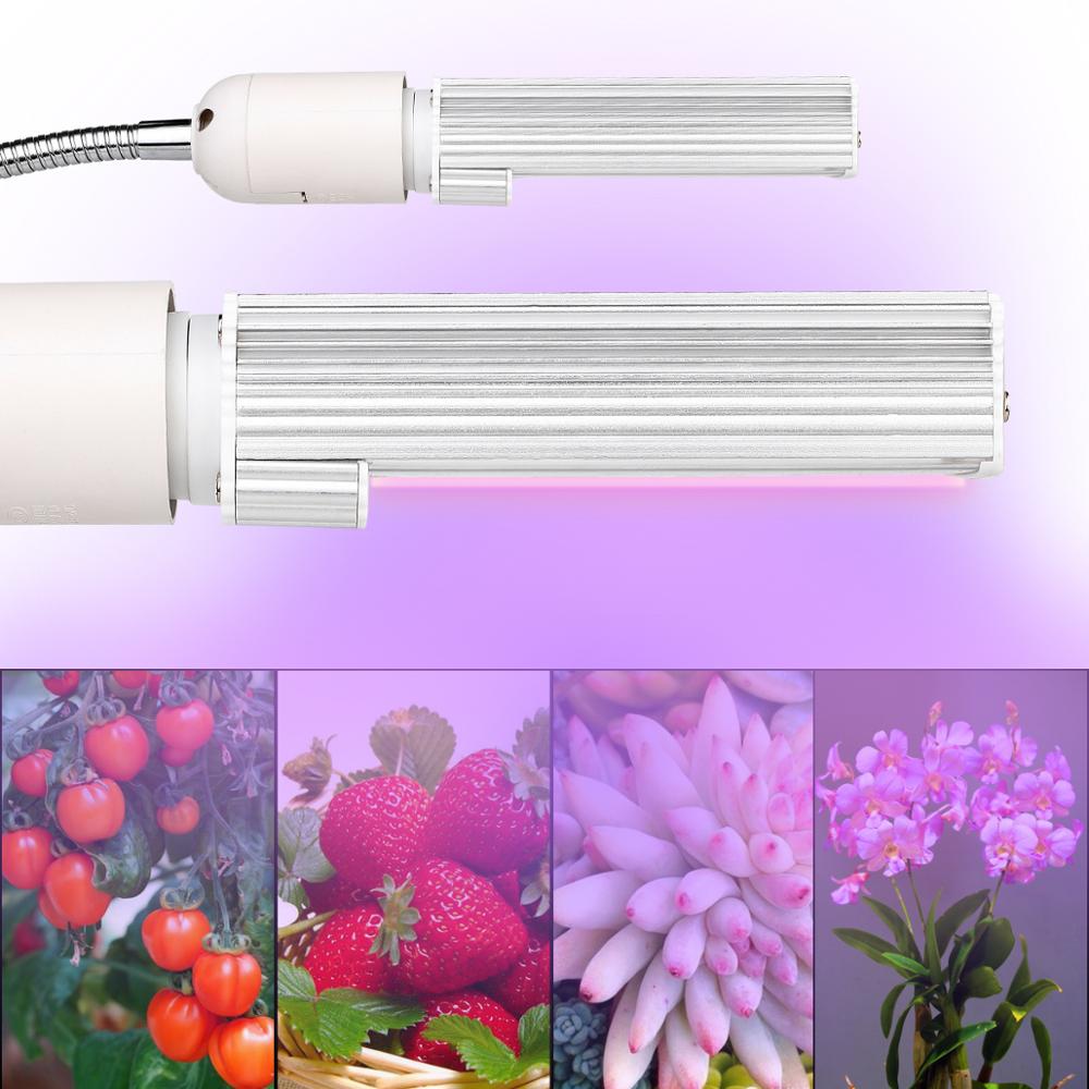 Vokse lyspære 25w e27 50 led lys aluminium fullspekter sollignende innendørs belysning lampe pære for potteplanter hage frøplante