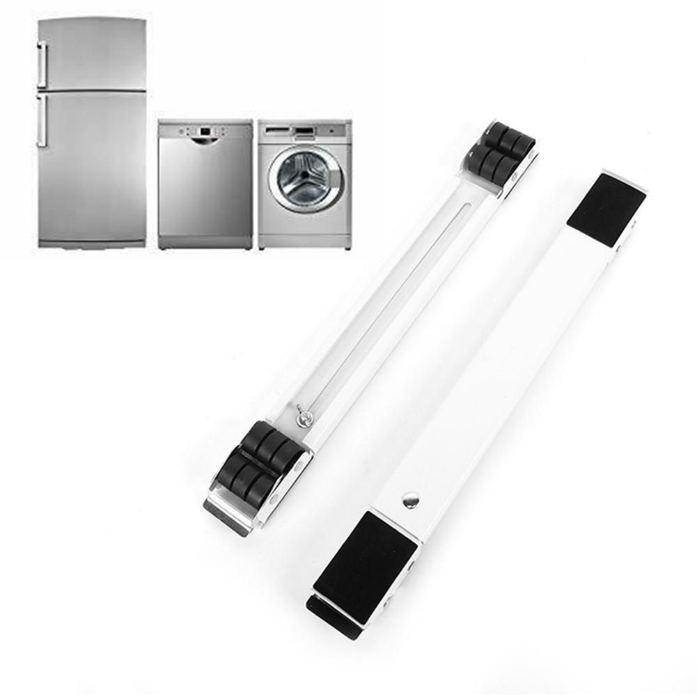 2pcs/set Washing Machine Refrigerator Mobile Base Stand Movable Trolley Multi-functional Bracket Home Hardware Fixed Mount Z8Q9