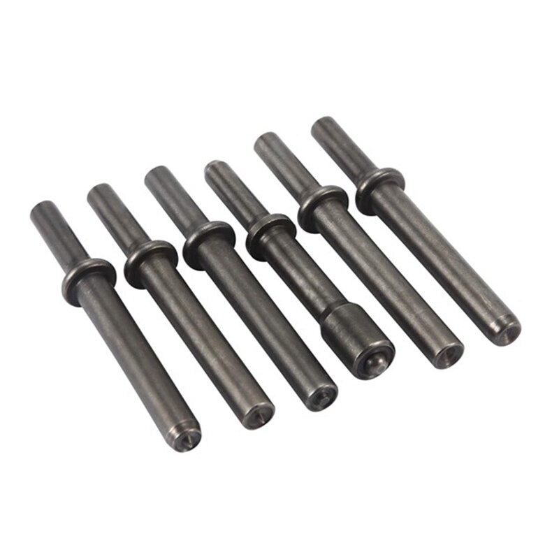 6Pcs Pneumatische Tool Accessoires Hard 45 Staal Solid Air Klinknagel Impact Hoofd Ondersteuning Pneumatische Tool Voor Boren Verwijderen
