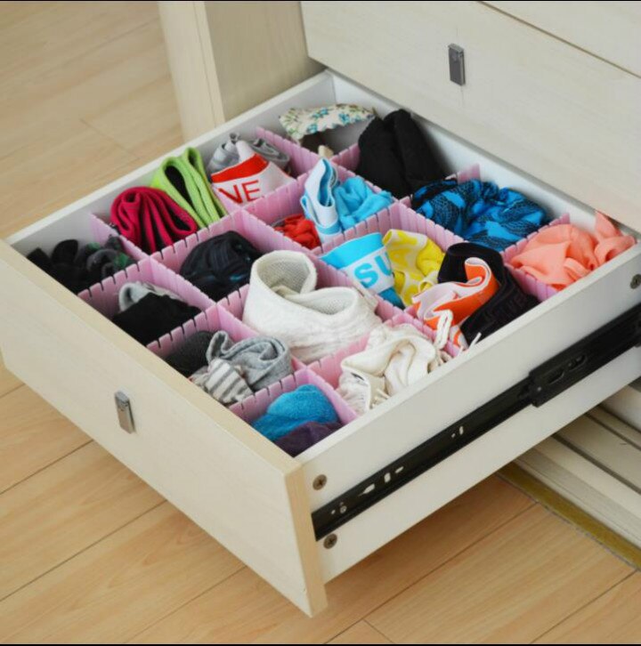 4 Pcs/lot Storage Drawer Organizer Home Kitchen Badroom Board Free Divider Makeup Tableware Storage Box