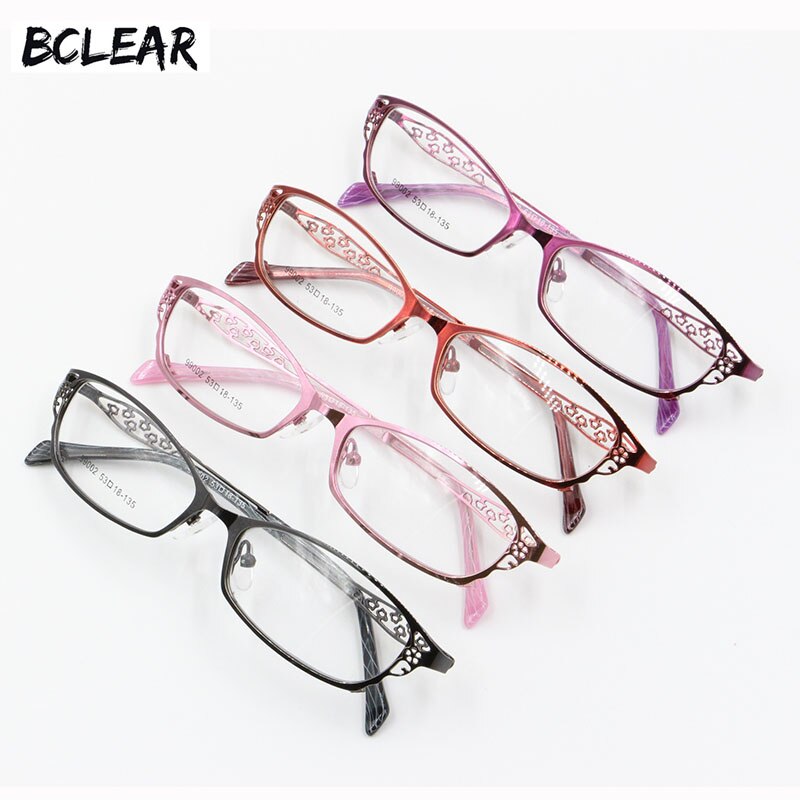 BCLEAR hoogwaardige vrouwen brilmontuur metaallegering brillen frame half frame glazen frame vrouwelijke optische brillen S99002