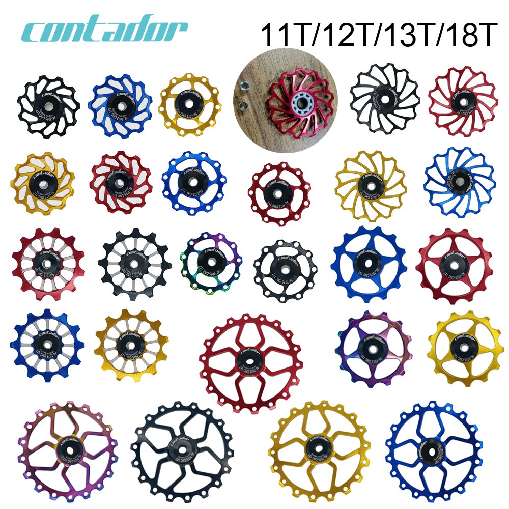 Bicycle rear derailleur ceramic guide wheel 11T / 12T / 13T / 18T ceramic bearing guide wheel variable speed tensioner