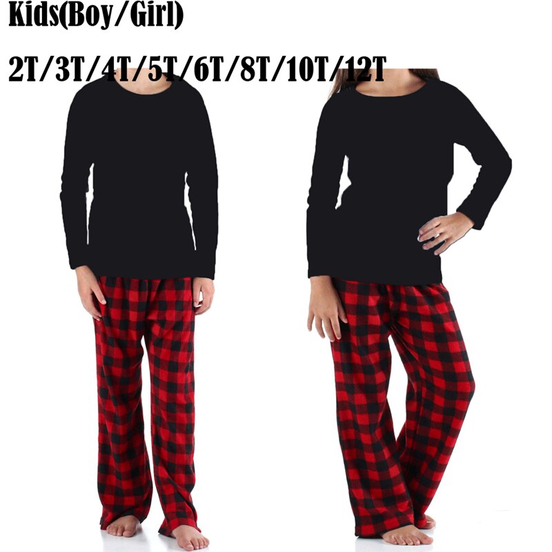 Saapuvat perhe joulupyjamat perhe yhteensopivat mustat pyjamat vaatteet setti aikuinen lapsi tyttö yöpuvut perhe look asu xxl: Lapset 2 vuotta