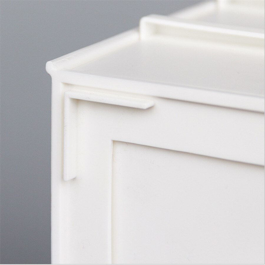 Plastic Makeup Organizer Two-Layers Jewelry Box Cosmetic Organizer Makeup Box Lipstick Makeup Storage Bathroom Table Organizer