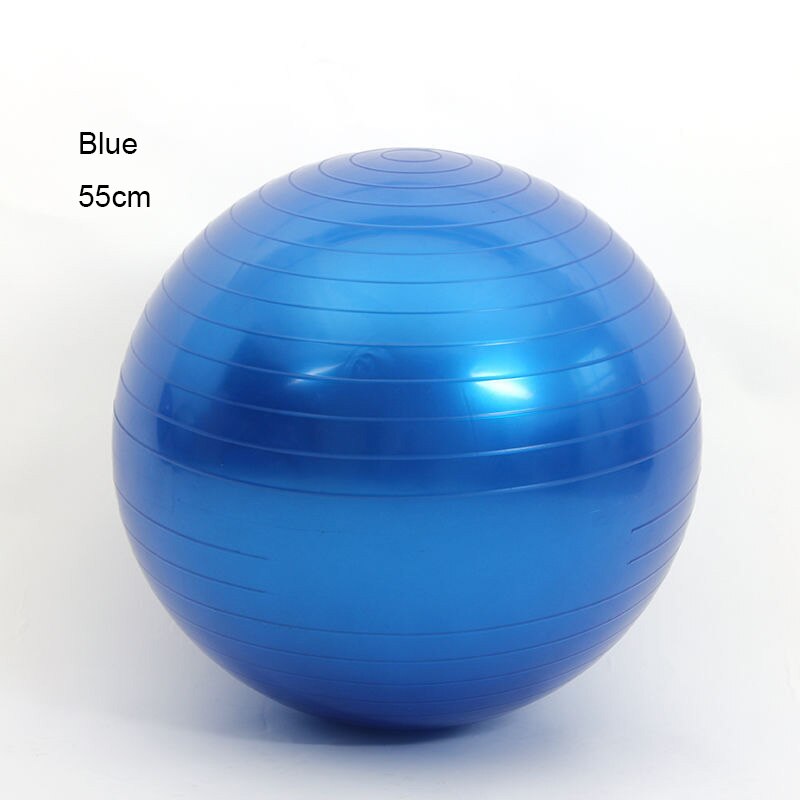 Pelota de Yoga para Fitness, Pilates, gimnasio, Fitball, tren de masaje, ejercicio de equilibrio, deporte, Fitness, silla, pelota inflable suave de 55-75cm: Blue 55cm