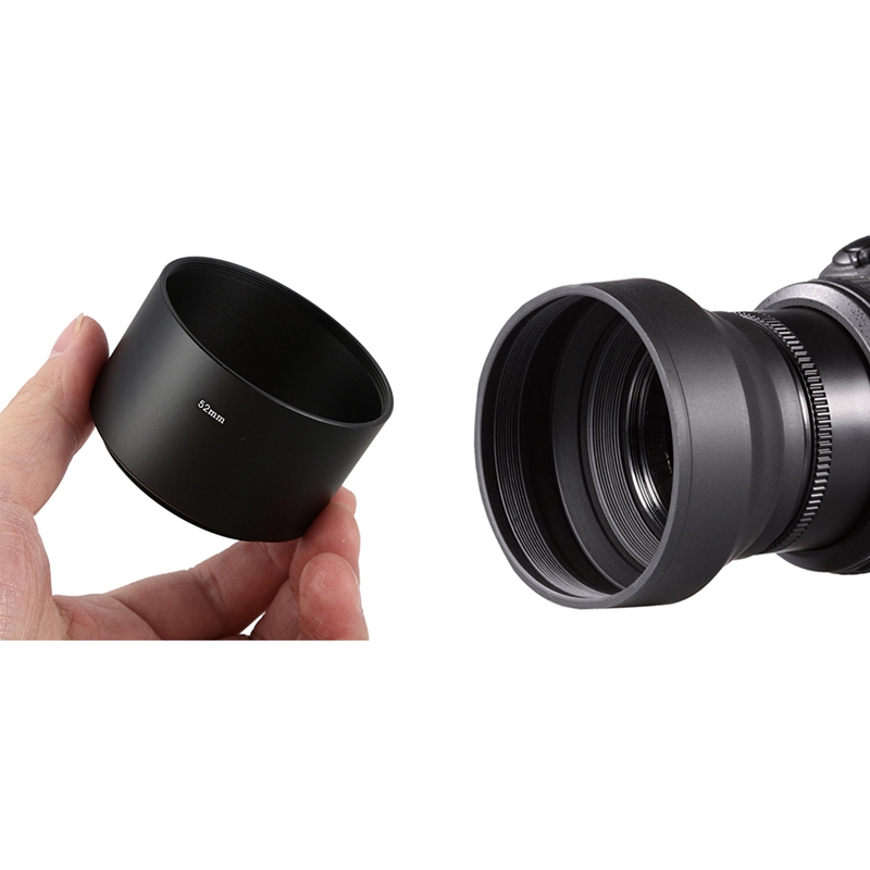 2 Stuks 52Mm 3-In-1 Zonnekap Camera Filter Schroef-In Mount Lens hood Shade,A &amp; B