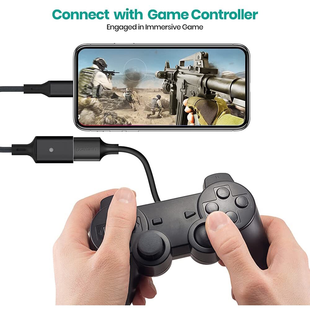 MeloAudio Upgraded OTG Cable Male to Female 500mAh USB Adapter Lightning for iPhone iPad iOS 9 to 14 Compatible MIDI Keyboards