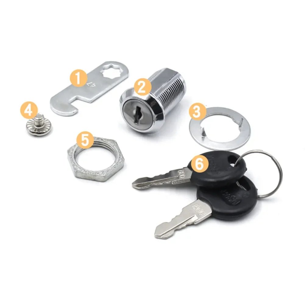 1 pc postkasse-cylinderlåse dørskab postkasseskuffeskab med 2 nøgler sikkerhedsmøbellåse 16mm 25mm 30mm