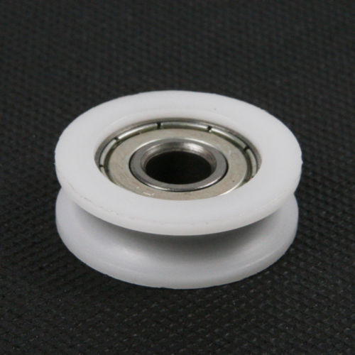 8*30*10mm de plástico de Nylon Embedded 608 rodamiento de bolitas del surco de U Polea guía