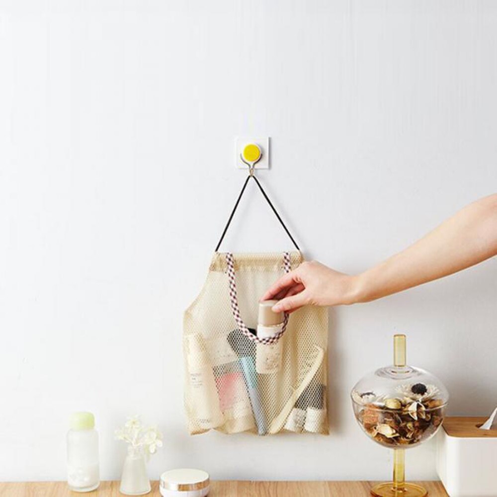 Large Reusable Storage Hanging Mesh Storage Bags Tote Bags for Fruit Veggies Garbage Bag Shopping Basket Kitchen Organization