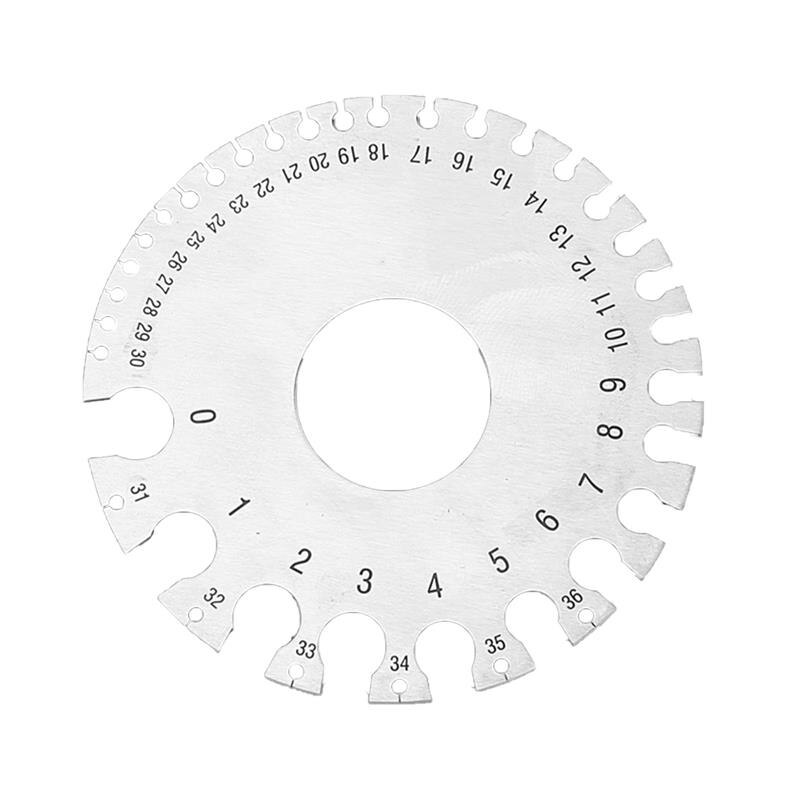 Round AWG SWG Wire Gauge Thickness Ruler Gauge Diameter Stainless Steel Measurer Tool Welding Gauge Wire Thickness Meter: Round
