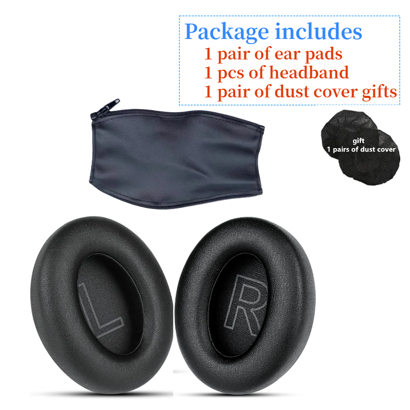 Almohadillas para los oídos Anker Soundcore Life Q10 Q20 Q30 Q35 auriculares de repuesto cojín de espuma suave almohadilla de esponja orejeras de cuero: Olive