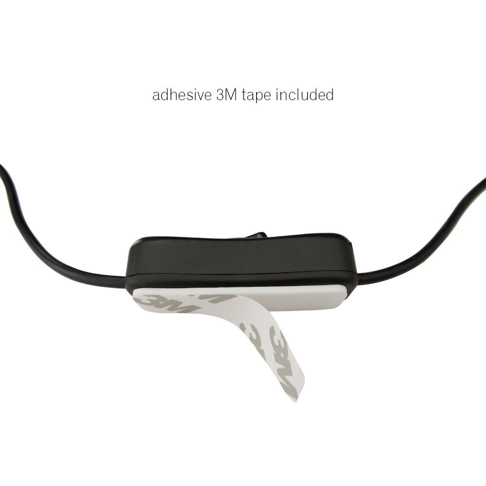 Led Voeding Adapter met Inline op uit Schakelaar voor 12V 3528 Led Light Strip (8.2ft maxlength) of 5630 5050 Led Strip ST332