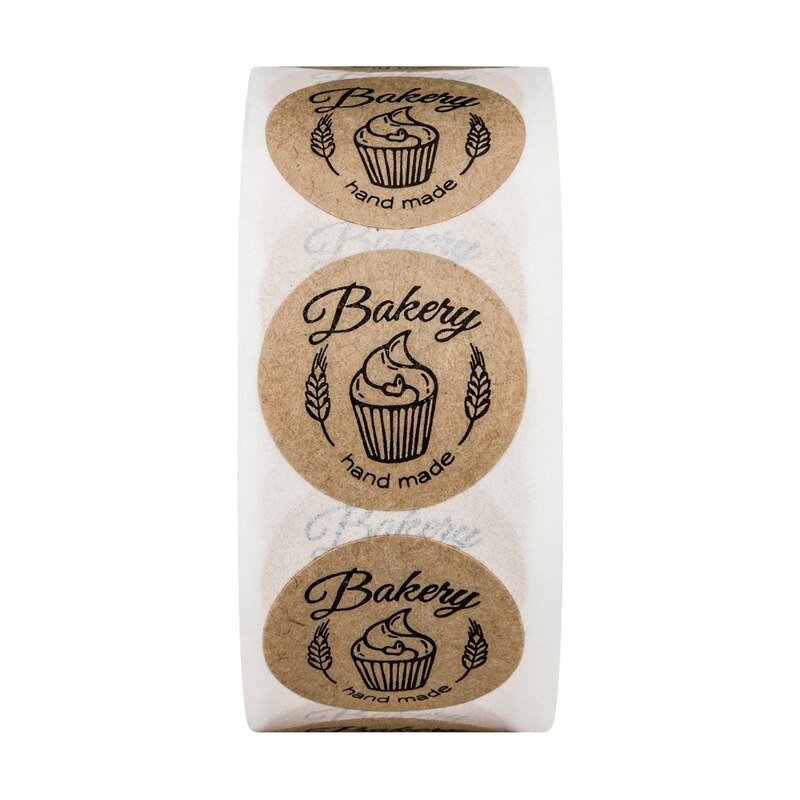 hand made Baked with Love Sticker Handmade home made bakery Sticker Labels for Baked Food Bread Cake Package Decor