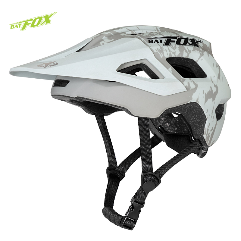 BATFOX casque de cyclisme intégralement moulé VTT visière casque de vélo hommes femmes casco bicicletas hombre vtt casques: l / Black