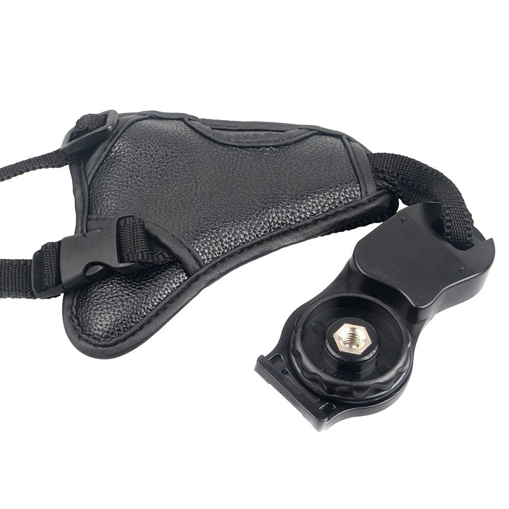 Camera Strap Photography Accessories For DSLR Hand Grip Wrist Belt PU Leather Adjustable With Screw Anti-slip Triangular