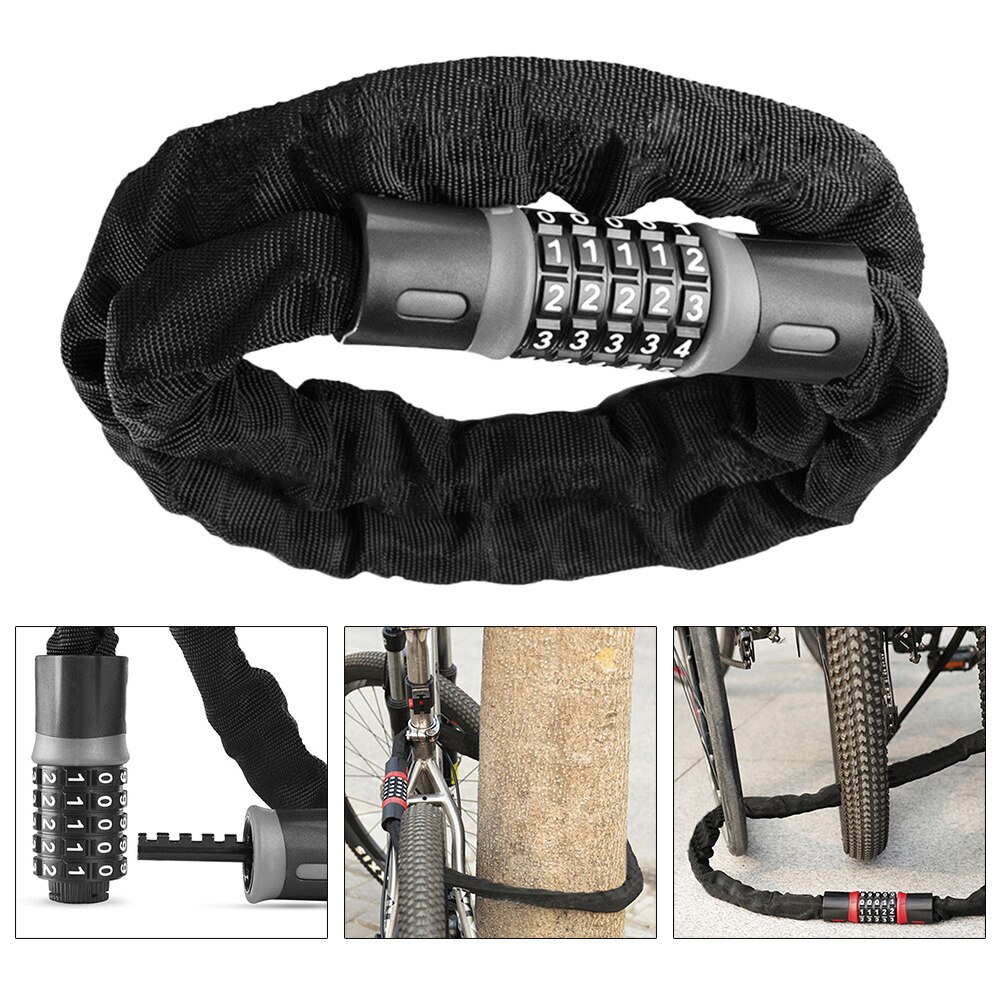1 Pc Bike Sperre Rücksetzbaren 1,2 M Universal Heavy Duty Passwort Lock Kette Schloss Motorrad Lock Fahrrad Lock