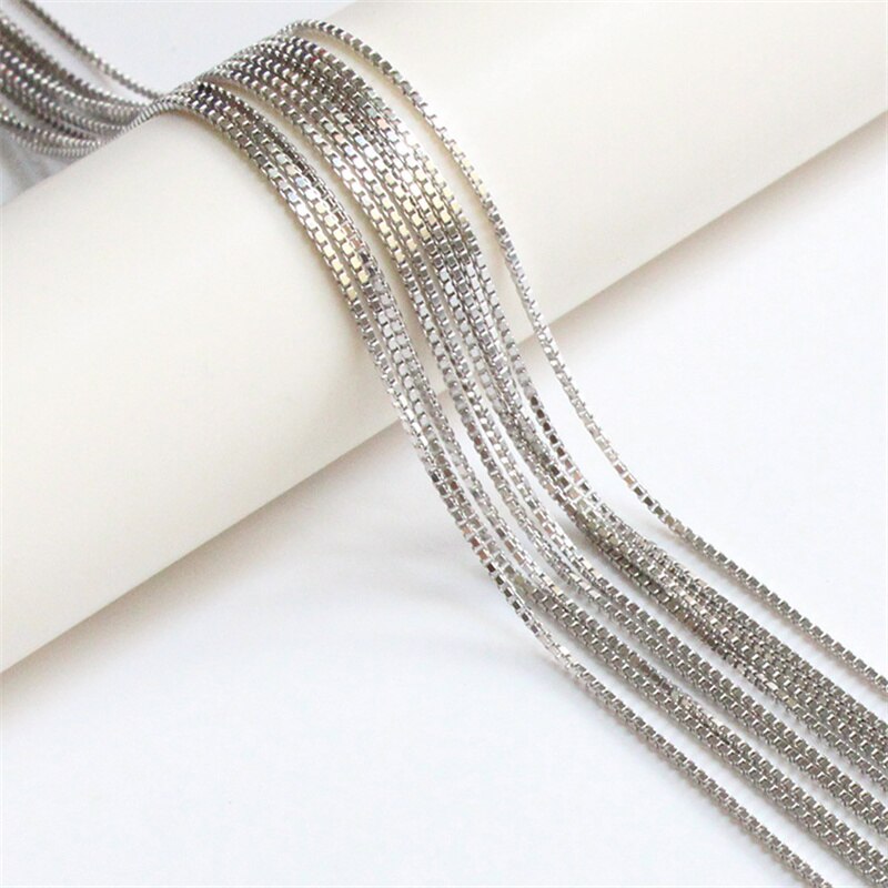 Lo Paulina Solid 925 Sterling Zilver Slide Verstelbare 0.65Mm Box Chain Enkelband 18/23Cm Voor Mode Vrouwen Te Dragen Sieraden