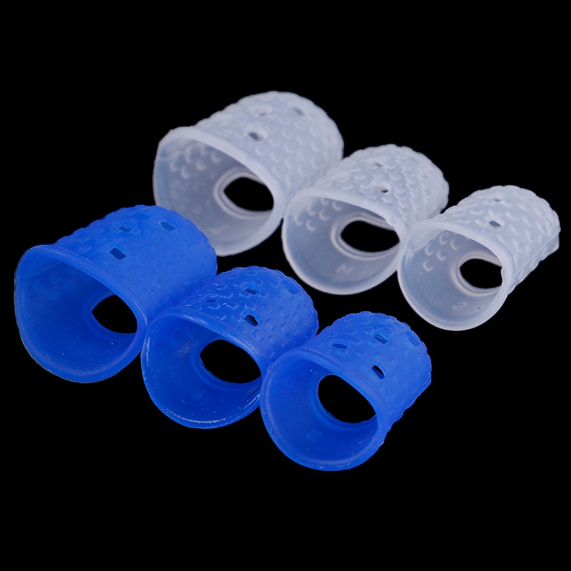 4Pcs Playing guitar finger pain protection cover Guitar Fingertip Thumb Protectors Silicone Finger Picks Guards Protection