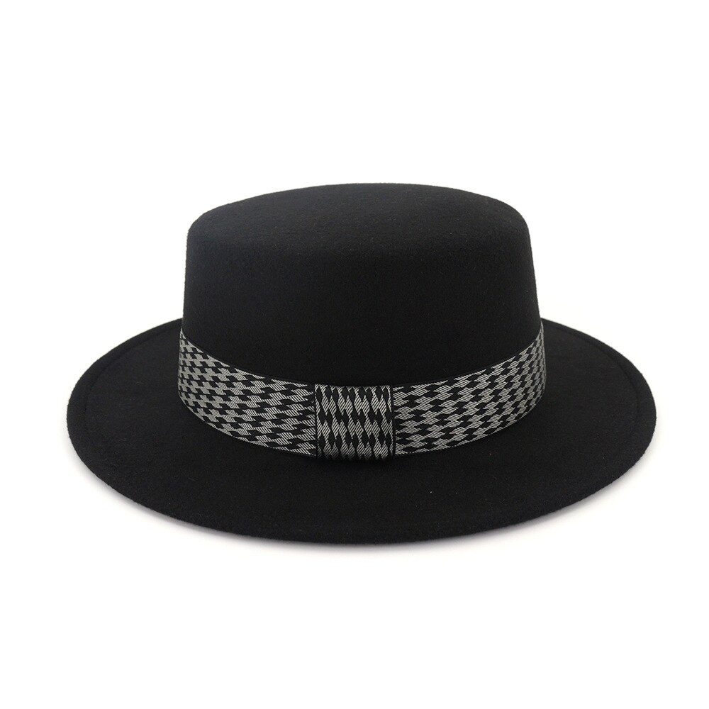 Buttermere Rode Fedora Hoed Voor Vrouwen Wol Schipper Vilten Hoed En Cap Britse Stijl Vintage Vrouwelijke Wollen Jazz Hoed: black