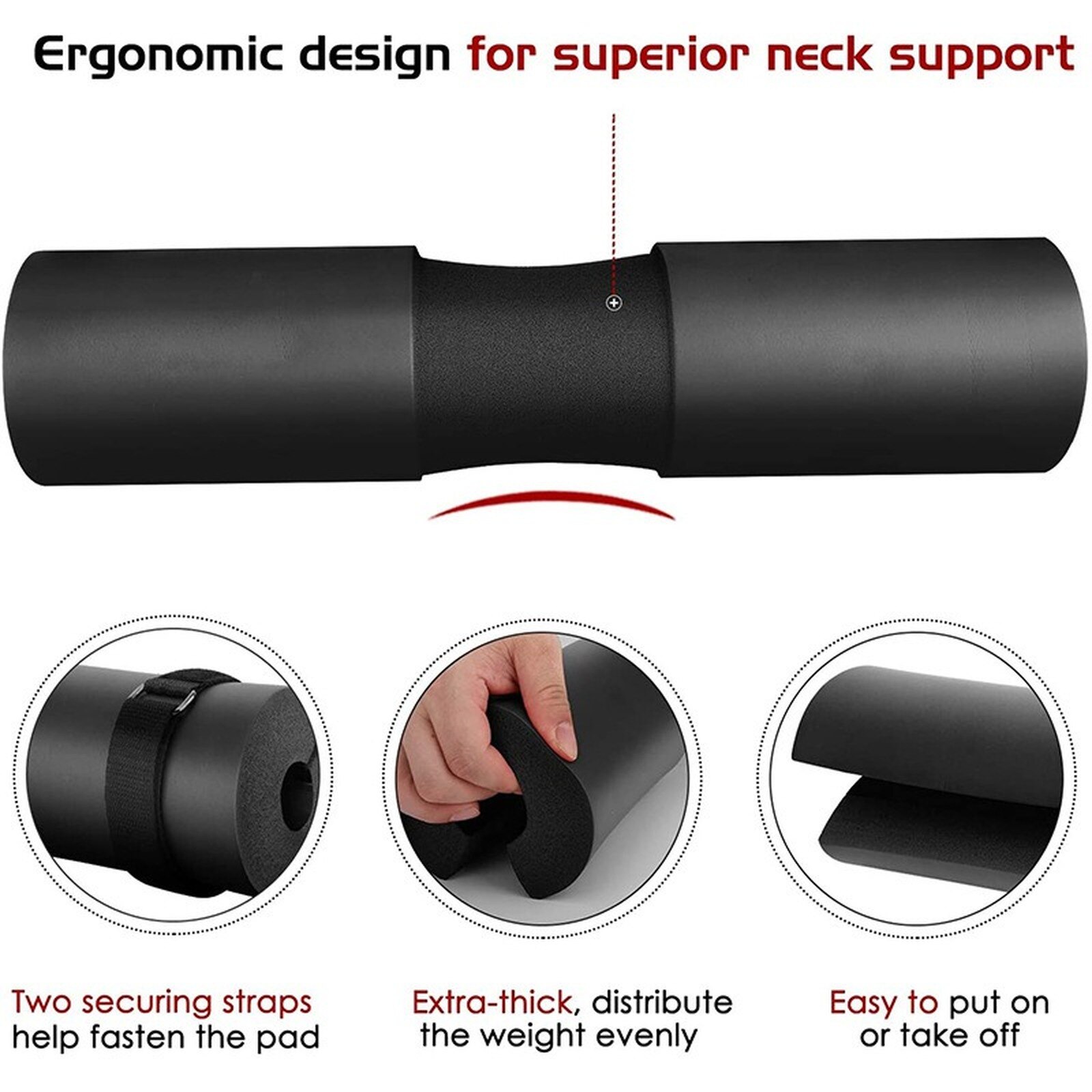Weightlifting Grip Barbell Pad Protective Neck Shoulder Support Pads Gym Fitness Hip Training Equipment Dumbbell Gripper Unisex
