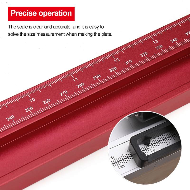 T Track with Scale Alloy T-tracks Slot Miter Track 300-800mm Woodworking Saw Table Workbench DIY Tools