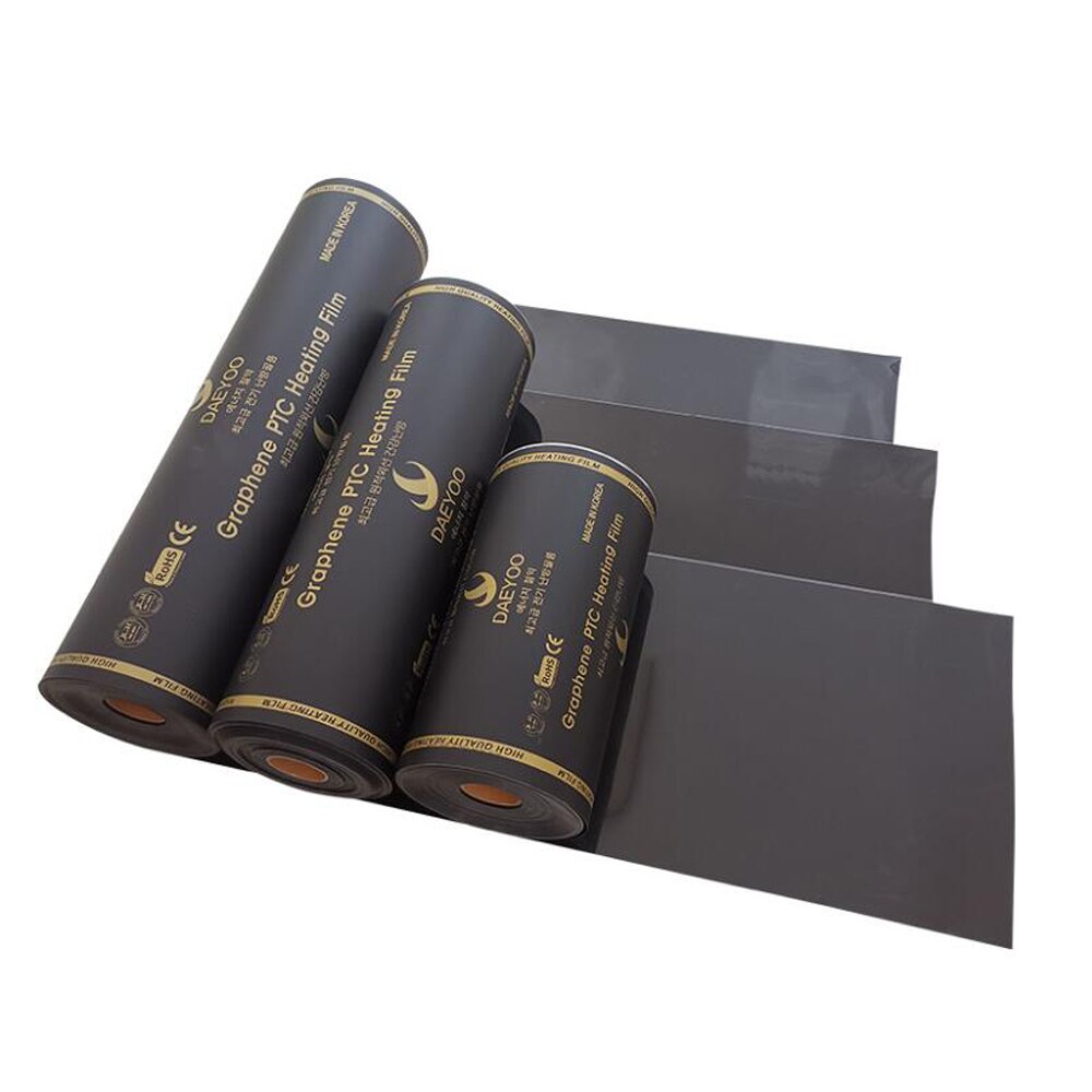 Grafeen Infrarood Vloerverwarming Film 220W/M2 AC220V Mat 50Cm Breedte Warme Vloer Mat