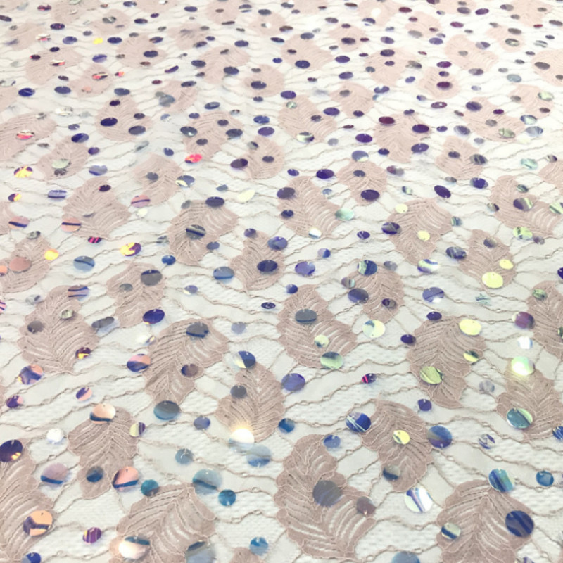 1 verftet 18mm paljett blondere stoff til våren og sommeren kvinners kjole kostyme blond stoff