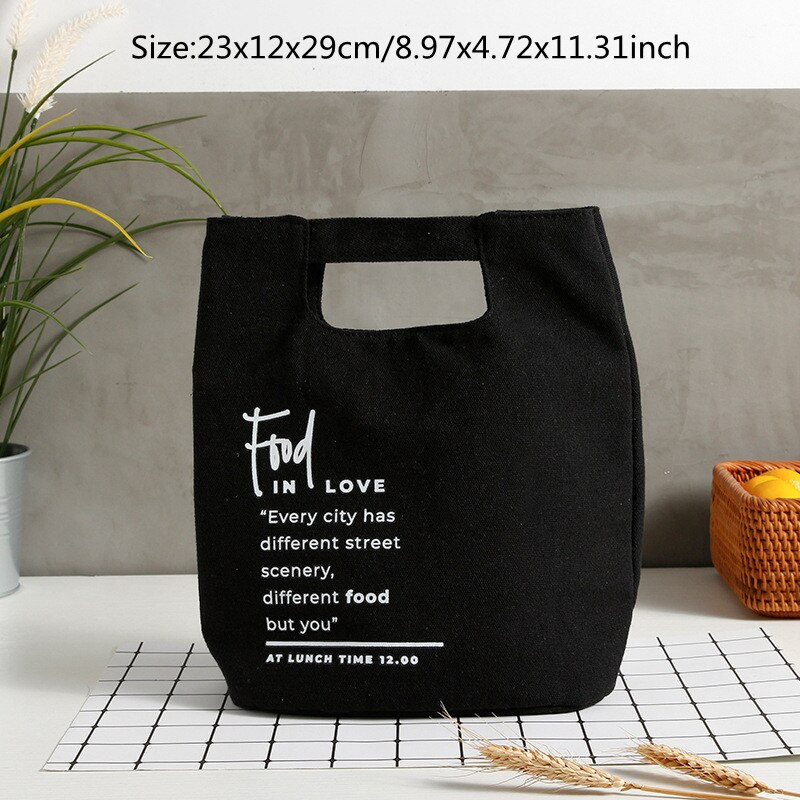 Sacchetti pranzo portatili lavoratore alimentare sacchetto termico Picnic frutta Snack borsa scuola per bambini Bento accessori refrigeranti isolati: D Black