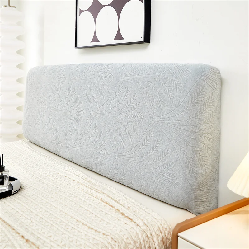1pc All-inclusive Jacquard Bed Hoofdeinde Cover Effen Kleur Elastisch Bed Hoofd Hoes Nachtkastje Stofbeschermer voor Slaapkamer Decor: 1.2 / Rood