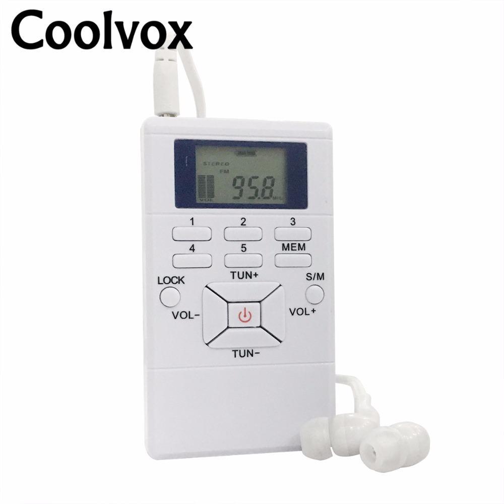 Coolvox crd -302 bärbar multiband stereo digital tuner fm/kortvågsradio rec extern antenn inbyggd klocka med hörlurar