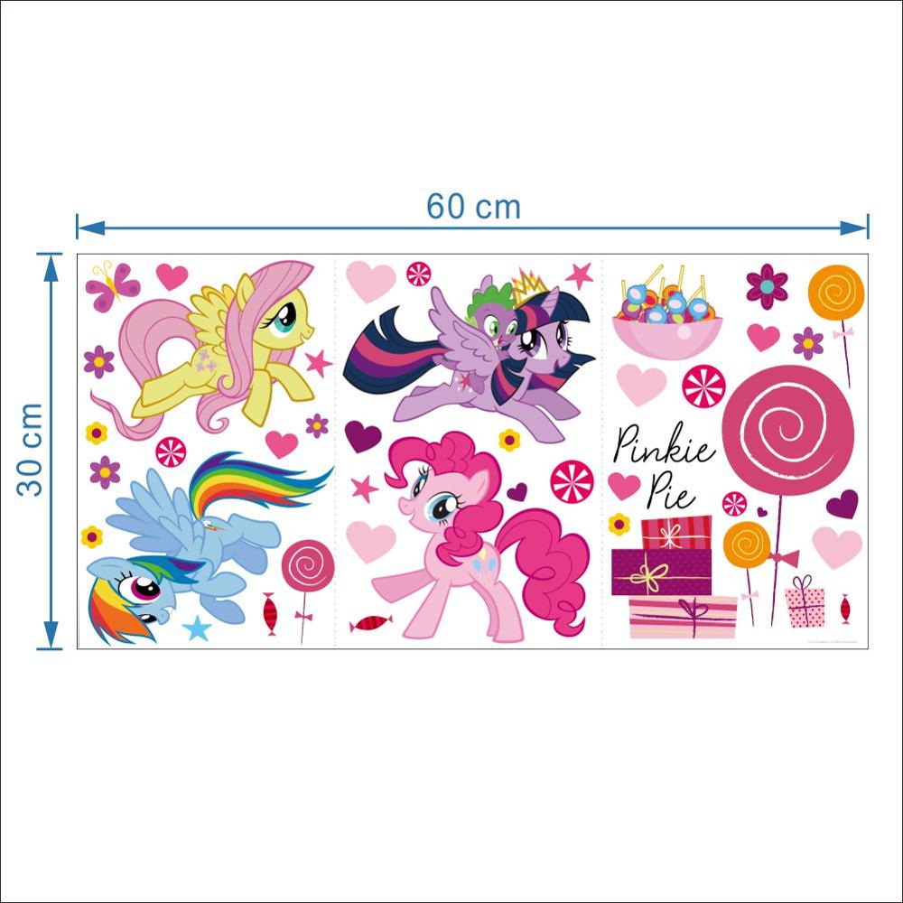 Cartoon Children height measure growth chart wall sticker for kids room nursery girl bedroom art: MLP016