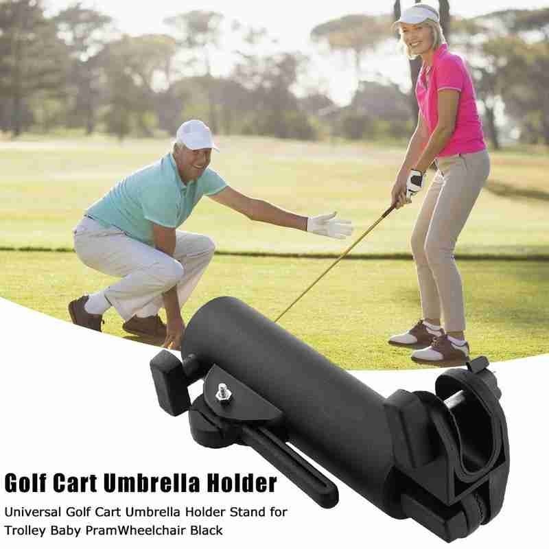 Soporte Universal para sombrilla de carrito de Golf, soporte conector de doble cerradura, accesorio para silla de ruedas para carro exterior, cochecito de bebé, carrito de Golf
