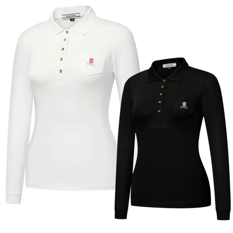 Golf Apparel Women's Autumn Long Sleeve Slim Stretch Golf Top Size S-XL