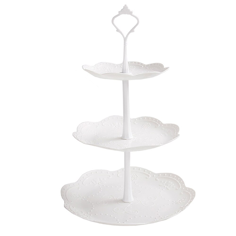 Cake Stand 3 Tiers Sweets Candy Cupcake Tray Wedding Party Cake Display Stand: Round