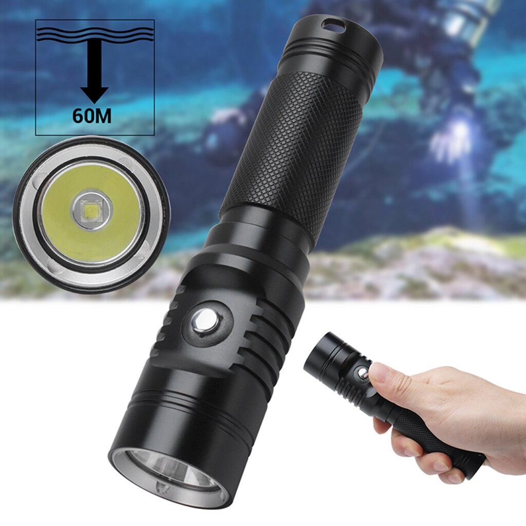 Lampe-Torche de plongée Sports Nautiques LED Étanche PLONGÉE Tactile Lampe Lumineuse Superbe Rechargeable Lampes de Poche