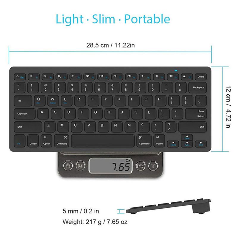 Wireless Bluetooth Keyboard Cellphone Tablet Keyboard Portable Travel Keypad