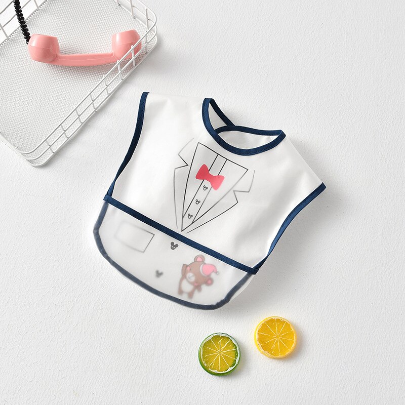 Baby Bibs Cotton EVA Waterproof Lunch Feeding Bibs Baby Cartoon Feeding Burp Cloths Children Baby Apron Babador Bandana: 4